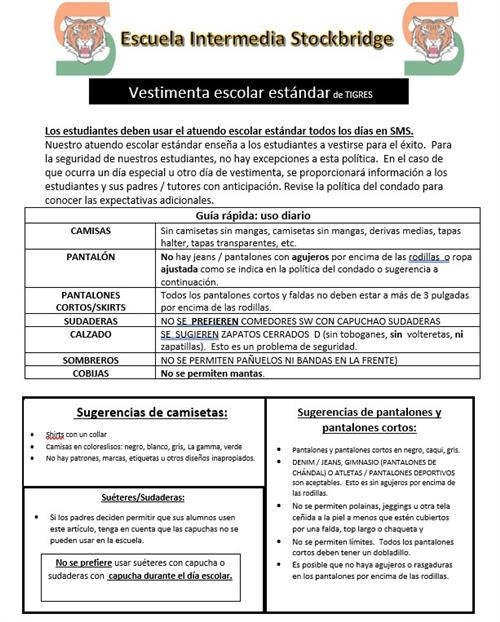 Dress Code Spanish